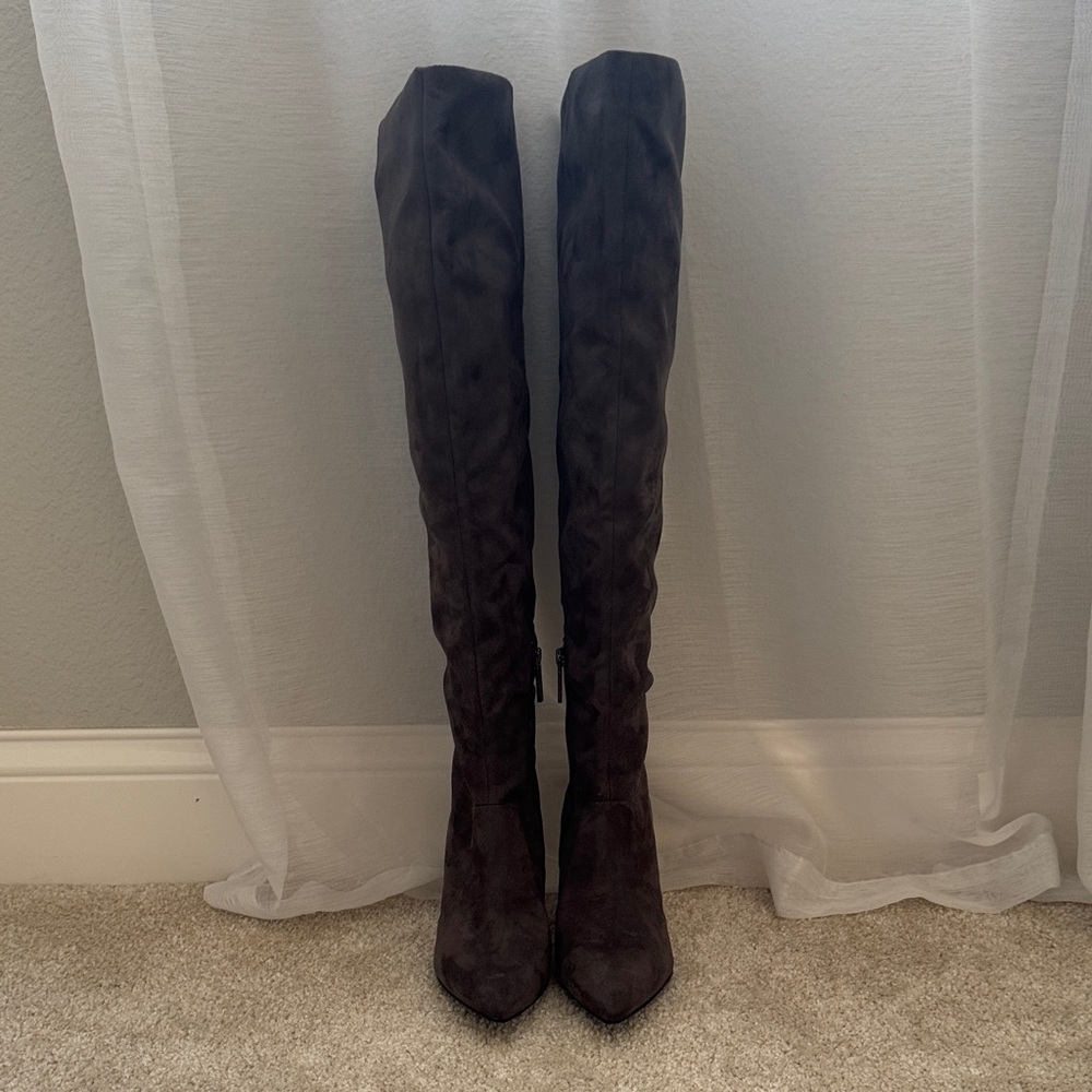 Kendall & Kylie Dark Brown Over-the-Knee Boots